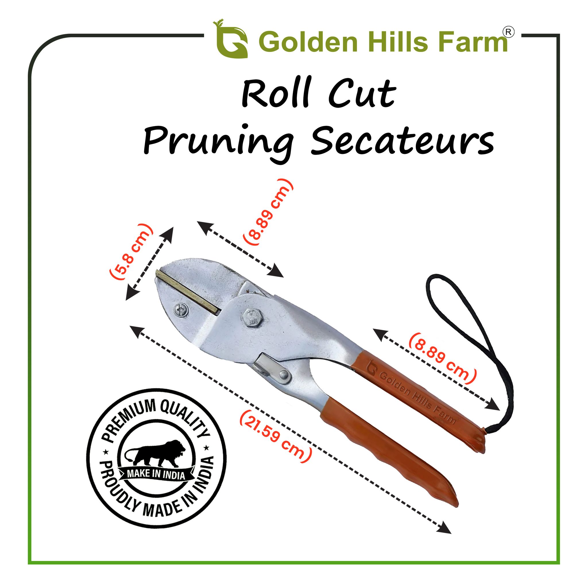 Golden Hills Farm Roll Cut Pruning Secateurs