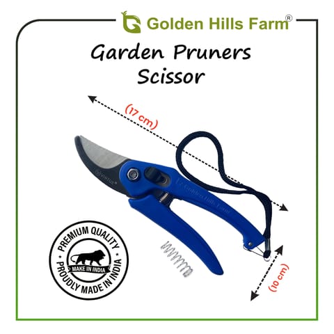 Golden Hills Farm Heavy Duty Hand Pruner Cutter - 1 Pc (Steel Blades)