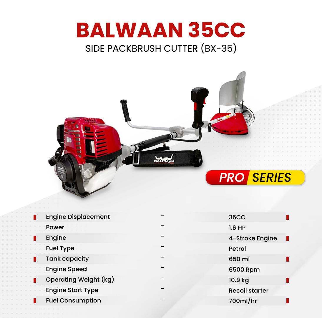 Balwaan Side Pack BX 35 Brush Cutter - Pro